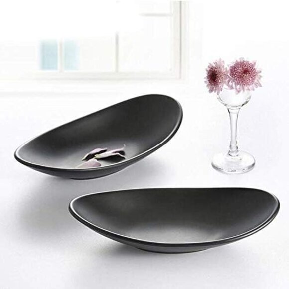 Black Ring Jewelry Tray Organizer Decorative Oval Dish for Dresser and Key Bowl - Picture 8 of 8